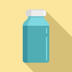 Insulin dose bottle icon. Flat illustration of insulin dose bottle vector icon for web design