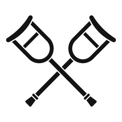 Medical crutches icon. Simple illustration of medical crutches vector icon for web design isolated on white background