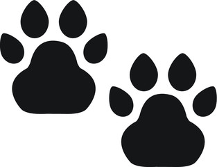 Animal tracks or prints, animal paws vector icon
