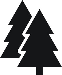 Forest tree camping vector icon
