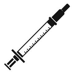 Insulin syringe icon. Simple illustration of insulin syringe vector icon for web design isolated on white background