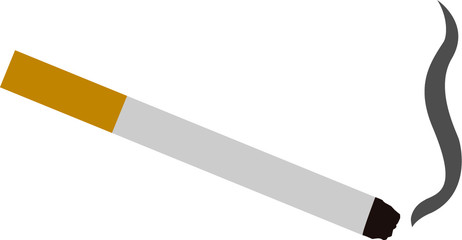 Cigarette with smoke vector icon