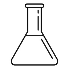 Medical flask icon. Outline medical flask vector icon for web design isolated on white background