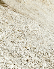 Chalk mining. Chalk hills. Chalk surface.
