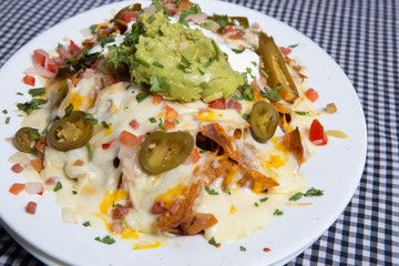 Plate of nachos.