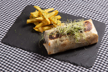 Pork Burrito with potato.
