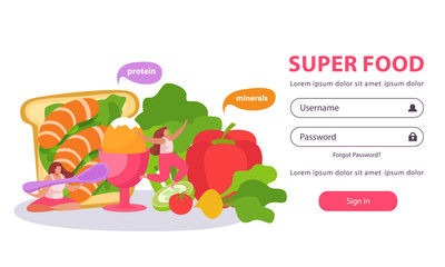 Super Food Login Background