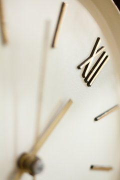 Clock face of the old wall clock