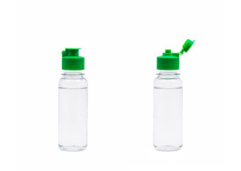 transparent plastic bottle