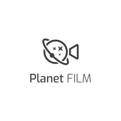 Planet logo icon template. Vector illustration. Modern design