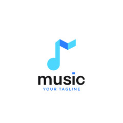 music logo in modern design template.abtract modern note logotype
