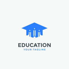 Fototapeta na wymiar education logo icon design vector illustration for univercity,school and other