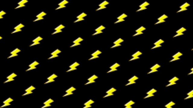 8 bit Looping Lightning Bolts Background