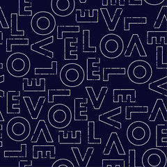 Modern outline lettering of 