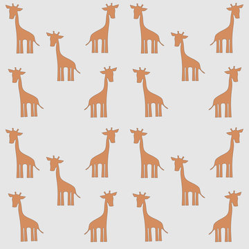 seamless pattern with the image of giraffe