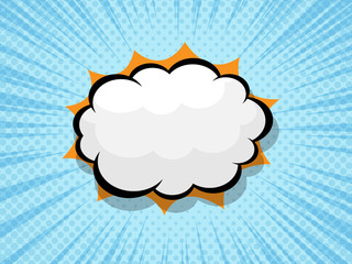 comic background with blank boom speech bubble