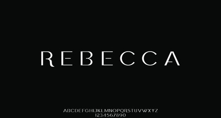 Fototapeta rebecca, the luxury font vector alphabet collection obraz