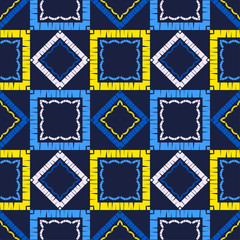 Design with manual hatching. Ethnic boho ornament. Seamless background. Tribal motif. Vector illustration for web design or print.