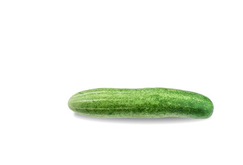 fresh cucumber on white background 