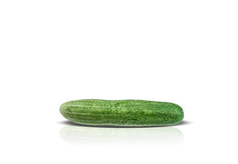 green cucumber  in white background 