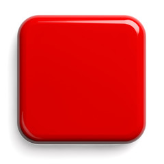 Red Square CTA Button Isolated