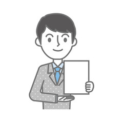 説明するビジネスマン