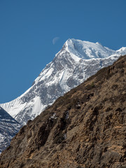 Half Moon behind Annapurna, Nepal