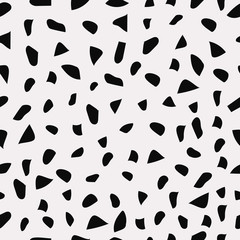 Seamless pattern with irregular shapes. Terrazzo