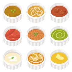 いろんな種類のカレーセット