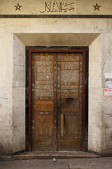 Super colorful old historical door in Morocco