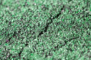 土の背景を緑にしました　クローズアップとコピースペース