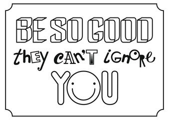 Vector hand drawn lettering poster 