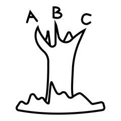 Vector alphabet icon photo illustration