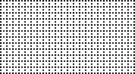 Seamless black and white dot, circle and square For backgrounds, website designs, fabric patterns, media cover
