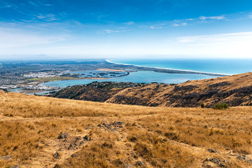 View from the Tauhinu-Korokio Scenic Reserve and Christchurch Gondola near Christchurch in New Zealand © Alan Smithers