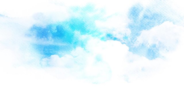 Artistic natural painting watercolor sky with cloud. 4k time lapse footage.