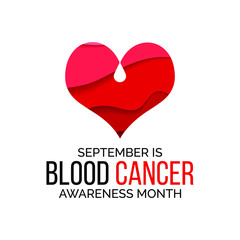 Vector illustration on the theme of Blood Cancer awareness month observed each year during September.