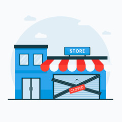 Shop closed concept illustration