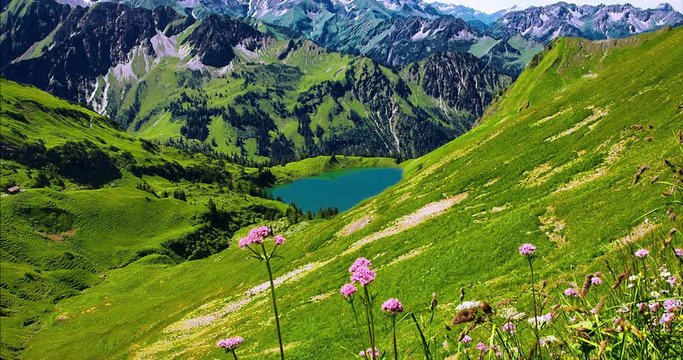 Allgau Alps, Oberstdorf, Bavaria, Germany.
Collection of different views of the Allgau Alps.