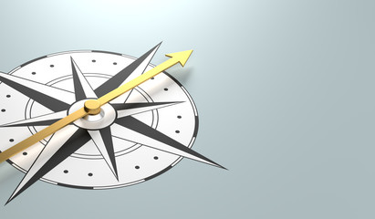 A compass with copy space - 3d rendering © Zerbor