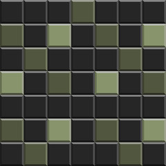 Minimal Kelp and avocado color shades Geometric Square Mosaic Tile Pattern Texture