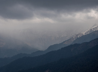 cloudy views during Annapurna Trek, Nepal