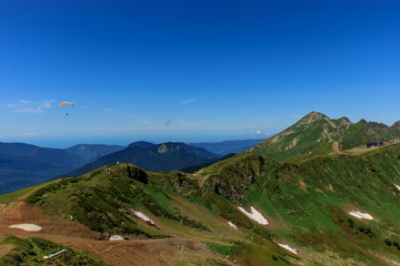 mountain landscape with blue sky