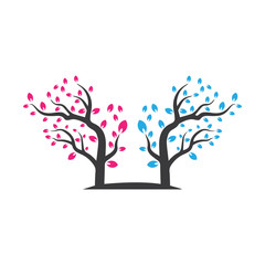 Obraz premium Vector branch , Hand drawn illustration of tree branch design template