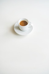 coffee mug and saucer on a white background