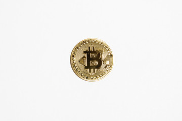 Cryptocurrency Bitcoin Isolated on White Backgorund