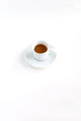 coffee mug and saucer on a white background