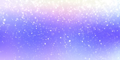 Wonderful winter simple pattern for holidays design. Snow soft on lilac blur background. Amazing festive abstract graphic.