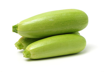 zucchini courgette isolated on white background 