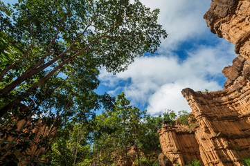Mountain stone sculpture Pha Chor,Chiangmai Mae Wang National Park;Thailand